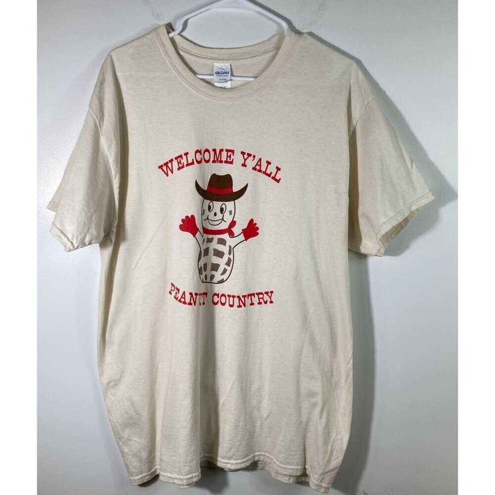 Womens Gildan Welcome Yall Peanut Country SS Tee Shirt L‎